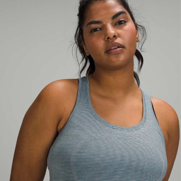 Lululemon Swiftly Tech Racerback 2.0 *Race Length Tetra Stripe Rhino Grey / - Picture 2 of 7